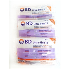   Seringa para Insulina BD Ultrafine 0,3mL (30UI) Agulha 8x0,3mm 30G - PACK COM 30 SERINGAS